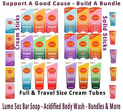 LUME NEW Cream Tubes Solid or Cream Sticks Choose Formulas Scents Sizes Bundles $44.95