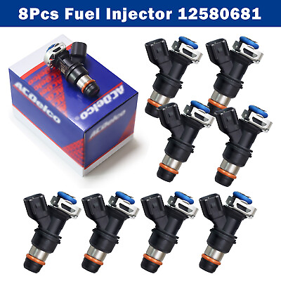 #ad 8Pcs Fuel Injector 12580681 For 04 10 Chevy GMC 4.8 5.3 6.0 6.2 217 1621 $38.11