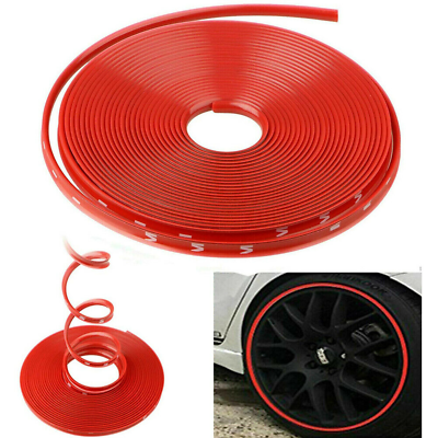 #ad 26FT Car Wheel Hub Rim Trim Tire Ring Guard Rubber Strip Protector Sticker NEW $5.49