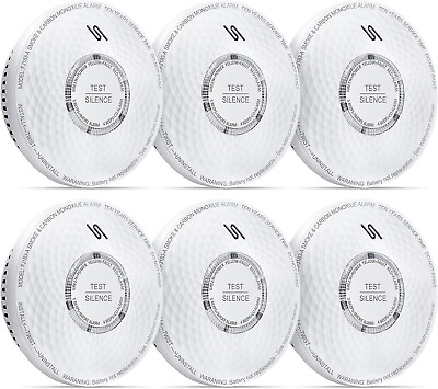 #ad Ecoey 10 Year Smoke and Carbon Monoxide Alarm Seald Battery FAST SHIP 6 Pack $151.99