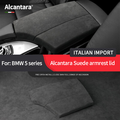 #ad For BMW 5 Series E60 2004 2010 Car Center Armrest Box Cover Trim Alcantara Suede $57.99