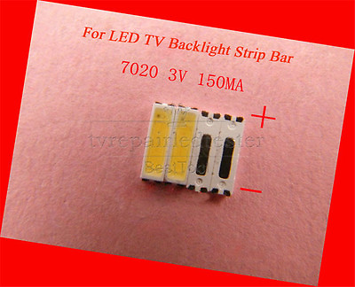 #ad 100pcs 7020 SMD Lamp Beads 3V 150mA for Samsung TCL LED TV Repair $11.90