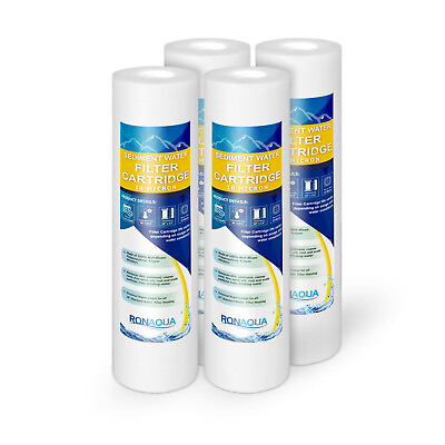 #ad 4 Sediment 10 Micron Water Filter Cartridges 2.5quot; x 10quot; for Reverse Osmosis $13.49