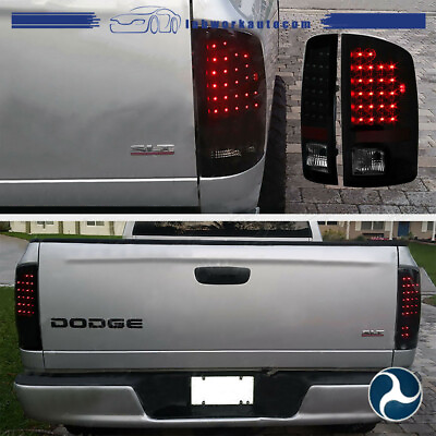 #ad For 2002 2006 Dodge Ram 1500 2500 3500 LED Tail Lights Lamps Black Shell A Pair $79.06