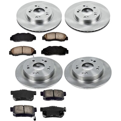 #ad 6OEREP70 Sure Stop Brake Disc and Pad Kits 4 Wheel Set Front amp; Rear for Prelude $250.78