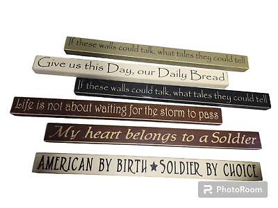 #ad Novelty Signs American made set of 6 $17.50