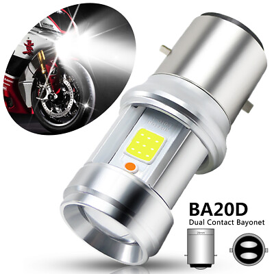 #ad H6 BA20D LED Motorcycle Headlight 2000LM Bulb 6000K White Hi Lo Beam High Power $13.68