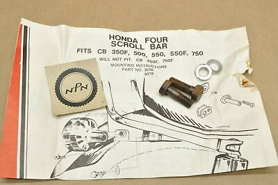 #ad Honda Mount Kit CB350 F CB500 CB550 F CB750 Triple A Scroll Bar Hardware Kit NOS $12.99