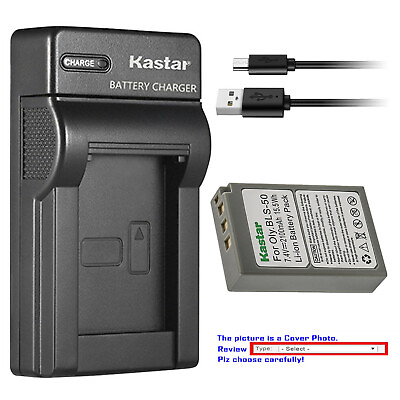 #ad Kastar Battery Slim USB Charger for BLS 50 amp; Olympus E 400 E 410 E 420 E 450 $29.59