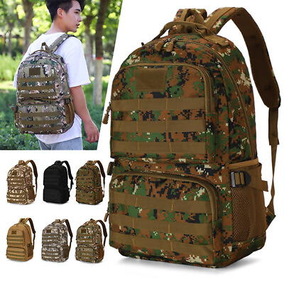 #ad 40L Tactical Backpack Rucksack Camping Hiking Bag Outdoor Travel Men Women Pack $16.99