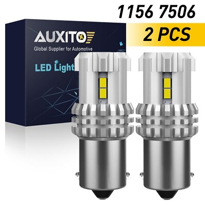 #ad AUXITO Super Bright Reverse Backup Lights Ba15s P21W 7506 1156 WHITE LED Bulb A4 $12.99