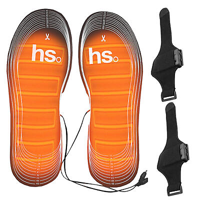 #ad Heated Shoe Insoles Battery Powered Thermal Electric Foot Toe Warmers Boot Shoes $23.39