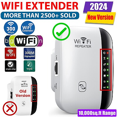 #ad Wifi Range Extender Internet Booster 300Mbps router Wireless Repeater Amplifier $11.49