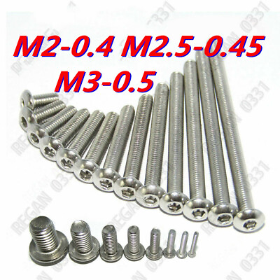#ad M2 M2.5 M3 Stainless Steel Allen Hex Socket Button Head Screws Bolt ISO7380 $6.04