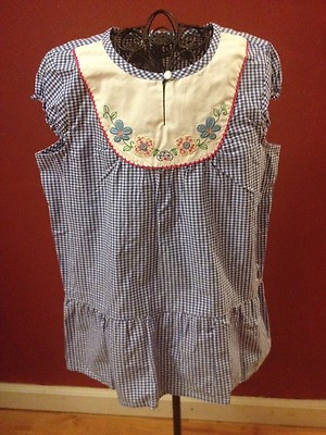 #ad Talbots Kids Girls Sz. 8 Woven Embroidered Ruffle Top July 4th $12.95