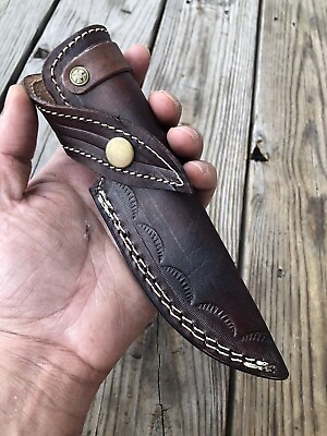 Custom Handmade Fixed blade Cow Leather Sheath Holster Case vertical Knife $8.96