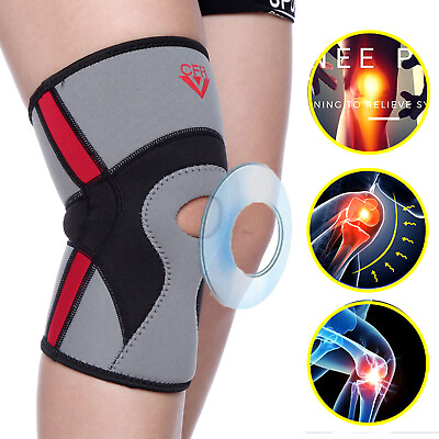 #ad Brace Support Sleeves Knee Silicone Padded Arthritis Joint Pain Relief Sports $11.98