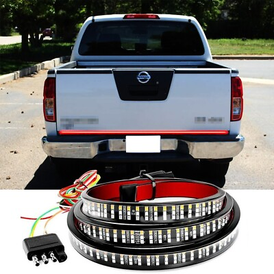 #ad QP 60quot; LED 3 Row Tailgate Light Bar LED Strip Reverse Brake For Nissan Frontier $24.99