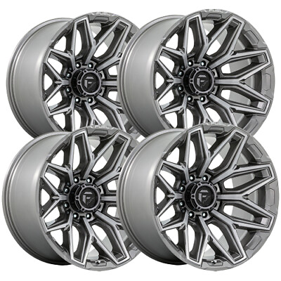 #ad Set of 4 Fuel FC854 Flux 8 20x10 8x170 18mm Platinum Wheels Rims 20quot; Inch $1824.00