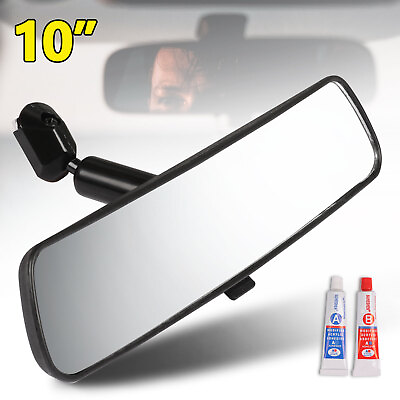 #ad 10quot; Panoramic Rear View Mirror Universal Interior Reduce Blind Spot For Honda $14.99