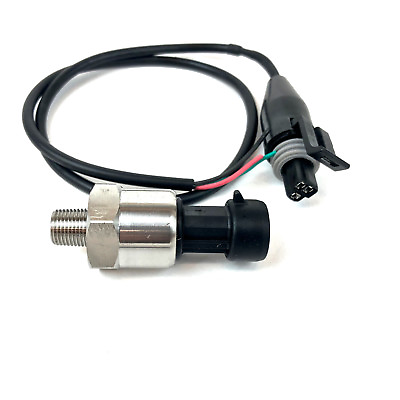#ad UNIVERSAL 5V PRESSURE TRANSDUCER SENDER 100 PSI OIL FUEL AIR WATER W CONNECTOR $17.99