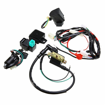 #ad Motorcycle CDI Wiring Harness Loom Ignition Solenoid Coil Rectifier 50 110 125cc $40.38