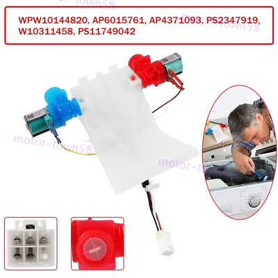 #ad W10144820 Washer Water Inlet Valve For Whirlpool Kenmore AP6015761 WPW10144820 $18.59