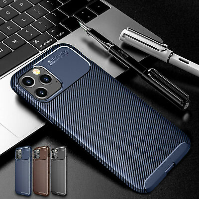 #ad Carbon Fiber Thin Silicone Phone Case For iPhone 12 13 14Pro Max 11 XS XR 8 7 SE $8.22
