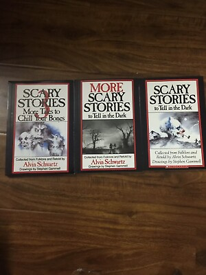 #ad Scary Stories To Tell In the Dark Treasury Bk Set 1 2 3 Original Alvin Schwartz $19.99