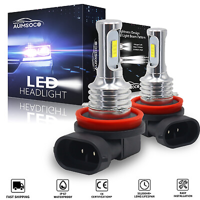 #ad LED Headlight Kit H11 White 6000K Fog Light Bulbs for FORD C Max 2013 2019 $16.99