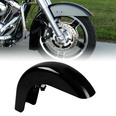 #ad Unpainted Black Front Fender Fit For Harley Touring Electra Street Glide 89 2013 $109.50