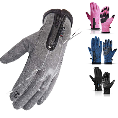 #ad 10℃ Waterproof Winter Warm Ski Gloves Thermal Touch Screen Motorcycle Snow Men $10.99