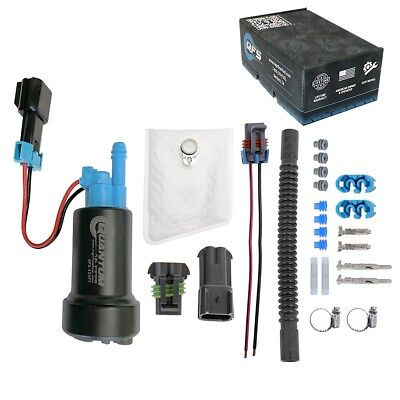 #ad QFS 450LPH E85 Compatible Intank Fuel Pump PTFE Flex Fuel Hose Install Kit $104.98
