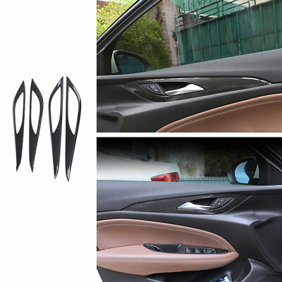 #ad Fit For 2017 2020 Buick Regal Carbon Fiber Interior Door Handle Frame Decor 4PCS $114.86