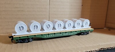 #ad 6M HO Scale Train Car AT amp; SF 90886 FLATCAR WITH LOAD HORN HOOK COUPLER $8.95