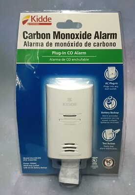 #ad Kidde Carbon Monoxide CO Alarm AC Powered Plug In with Battery Backup $18.88