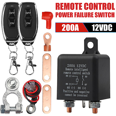 #ad #ad Wireless Dual Remote Car Battery Disconnect Relay Master Kill Cut off Switch 12V $17.95