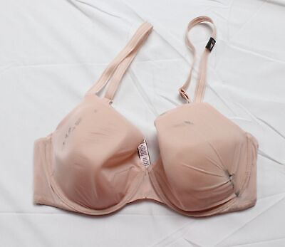 #ad Victoria Secret Women#x27;s Adjustable Perfect Coverage Bra MG7 Pink Beige Size 34DD $17.15