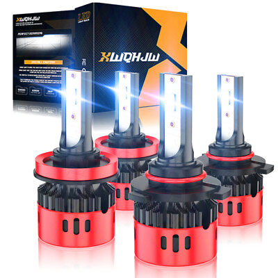 #ad 4 Ultra LED Headlight Bulbs Conversion Kit 9005 H11 High Low Beam Bright White $54.99