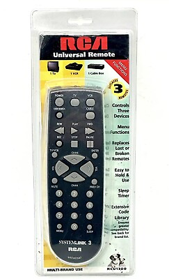 #ad RCA System Link 3 Universal Remote RCU1300 for TV VCR CABLE NEW OPEN BOX L@@K $8.29