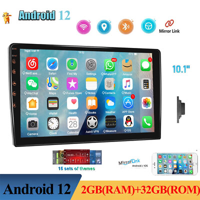 #ad 10.1quot; Android12 Car Stereo Radio Mirror Link GPS RDS WIFI Bluetooth 232G 2Din $57.99
