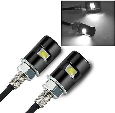 #ad 2Pcs License Plate Light12V Waterproof LED BulbLicense Tag Screw Bolt Lamp for $21.36