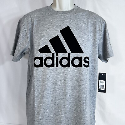 #ad Adidas Unisex T Shirt Gray Logo Golf Sportwear Light Size Medium New $9.39