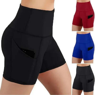 #ad High Waist Sports Shorts Womens Yoga Pants $16.09