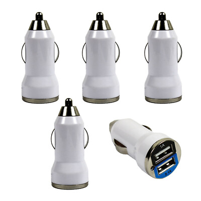 5 PC Dual USB Car Charger 2.1A 1A Output for iPhone 13 12 11 X 8 7 6 5 Universal $7.50