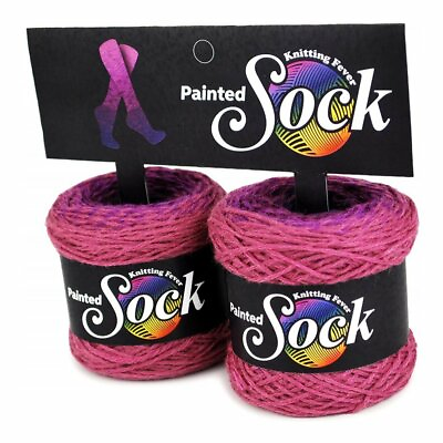 #ad CLEARANCE: KFI Collection Painted Sock Yarn Set Pair of Adult Socks $13.95