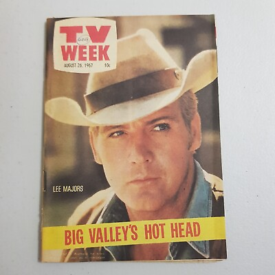 #ad TV Week Brisbane August 26 1967 Lee Majors of Big Valley Ronnie Burns colour pic AU $31.49