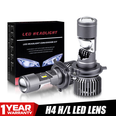 #ad H4 100W 50000LM Mini Bi LED Projector Lens Hi Lo Beam Bulbs Headlight Retrofit $35.88