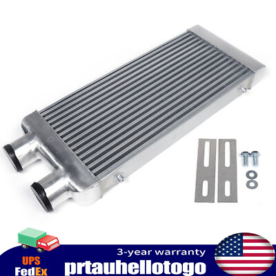 #ad #ad 3quot; Universal Polished Intercooler Same Single Side Inlet amp; Outlet Aluminum $118.75