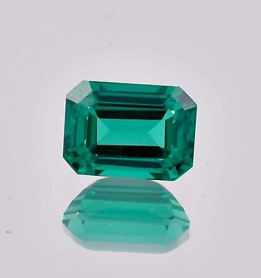 #ad Natural Green Zambian Emerald Flawless Radiant Cut Loose GIT Gemstone Certified $38.40